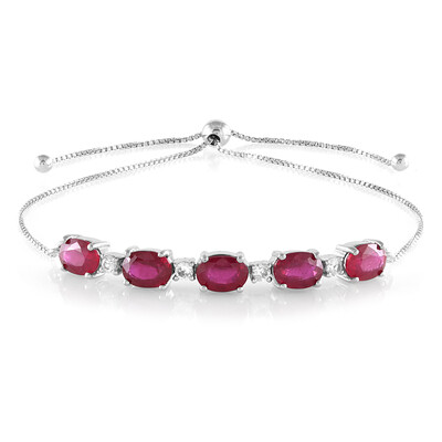 Bemainty Ruby Silver Bracelet