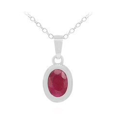 Ruby Silver Necklace