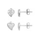 Zircon Silver Earrings (Adela Silber)