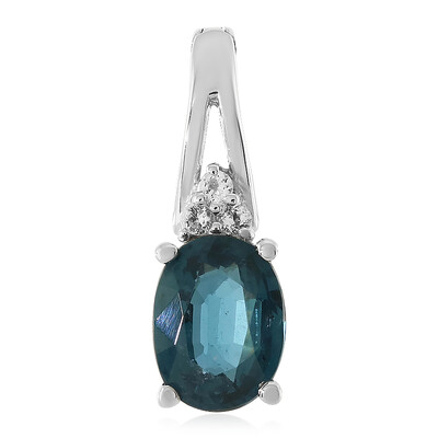 Teal Kyanite Silver Pendant