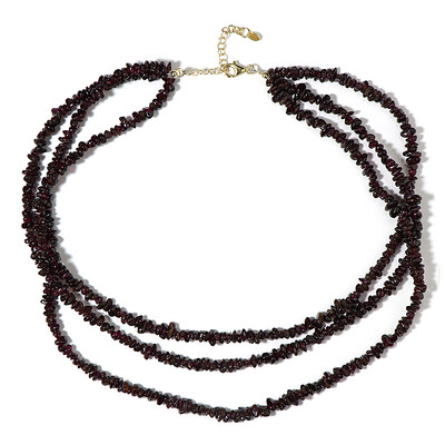 Mozambique Garnet Silver Necklace