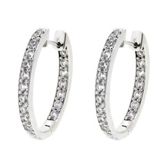 Zircon Silver Earrings