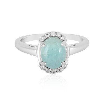 Aquamarine Silver Ring