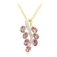 18K Unheated Padparadscha Sapphire Gold Necklace (AMAYANI)