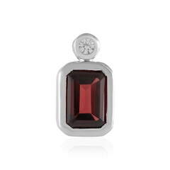 Mozambique Garnet Silver Pendant