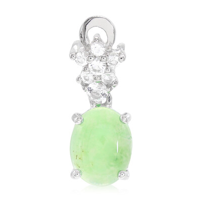 Imperial Chrysoprase Silver Pendant