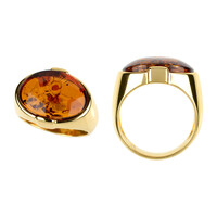 Baltic Amber Silver Ring