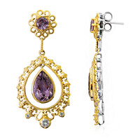 Rose de France Amethyst Silver Earrings (Dallas Prince Designs)