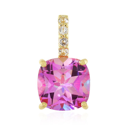 Anniversary Topaz Silver Pendant
