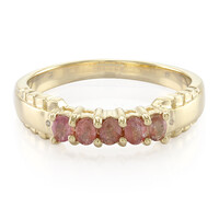 10K Unheated Padparadscha Sapphire Gold Ring