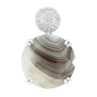 Botswana Agate Silver Pendant