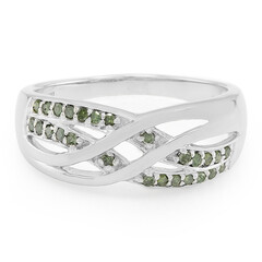 Fancy Diamond Silver Ring