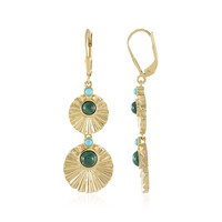 Malachite Silver Earrings