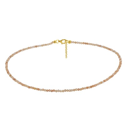 Peach Aventurine Silver Necklace