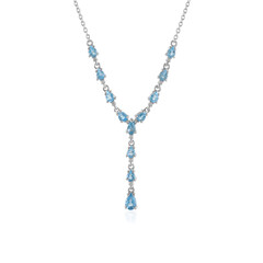 Swiss Blue Topaz Silver Necklace