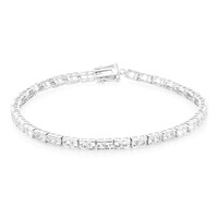 White Topaz Silver Bracelet