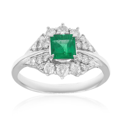 AAA Zambian Emerald Platinum Ring (CIRARI)