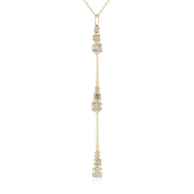 9K I2 Champagne Diamond Gold Necklace (de Melo)