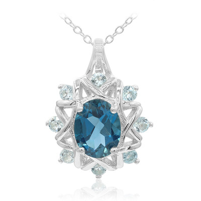 London Blue Topaz Silver Necklace