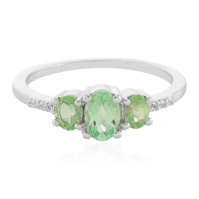 Merelani Mint Garnet Silver Ring