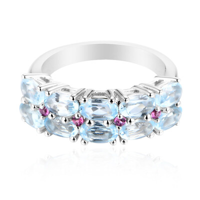 Sky Blue Topaz Silver Ring