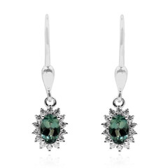 Chrome Apatite Silver Earrings