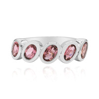 Pink Tourmaline Silver Ring