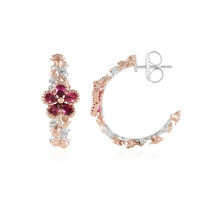 Brazilian Pink Tourmaline Silver Earrings (Gems en Vogue)