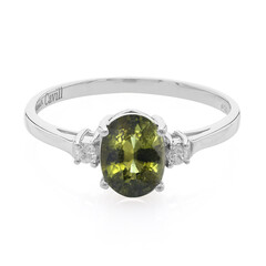 Cuprian Tourmaline Silver Ring