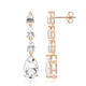 White Topaz Silver Earrings