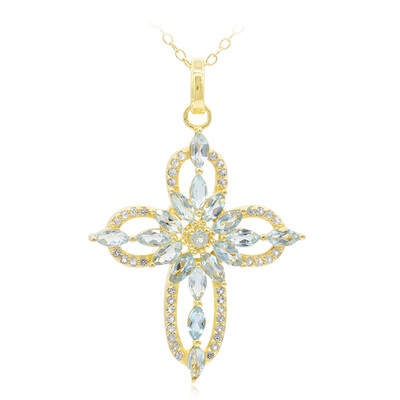 Sky Blue Topaz Silver Necklace