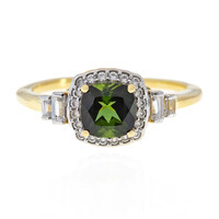 9K Green Tourmaline Gold Ring (Adela Gold)