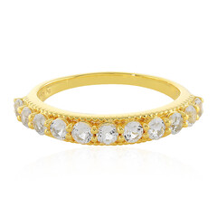 White Topaz Silver Ring