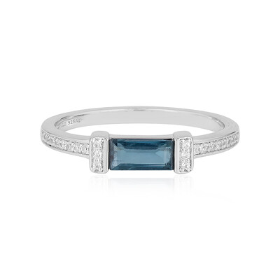 Teal Kyanite Silver Ring