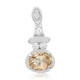 Padparadscha Sapphire Silver Pendant