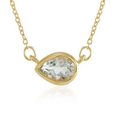 Green Amethyst Silver Necklace