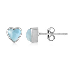 Larimar Silver Earrings (Bali Barong)
