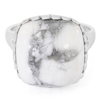 Howlite Silver Ring