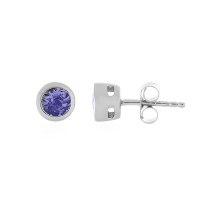 Unheated Tanzanite Silver Earrings
