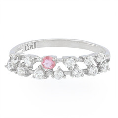 Padparadscha Sapphire Silver Ring