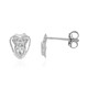 White Sapphire Silver Earrings