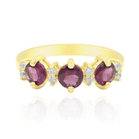Rhodolite Silver Ring