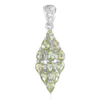 Cuprian Tourmaline Silver Pendant