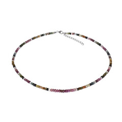 Fancy Tourmaline Silver Necklace