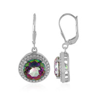 Mystic Quartz Silver Earrings