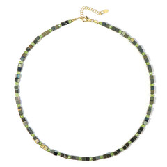 Green Hematite Silver Necklace