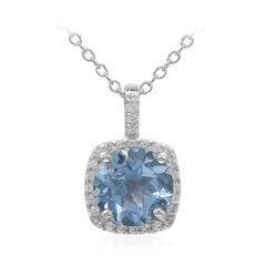 Sky Blue Topaz Silver Necklace