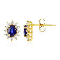 Madagascar Blue Sapphire Silver Earrings