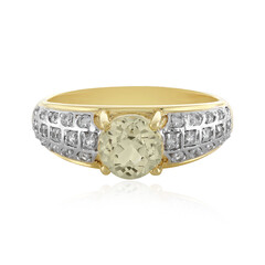 Canary Kunzite Silver Ring