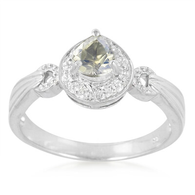 Rainbow Moonstone Silver Ring